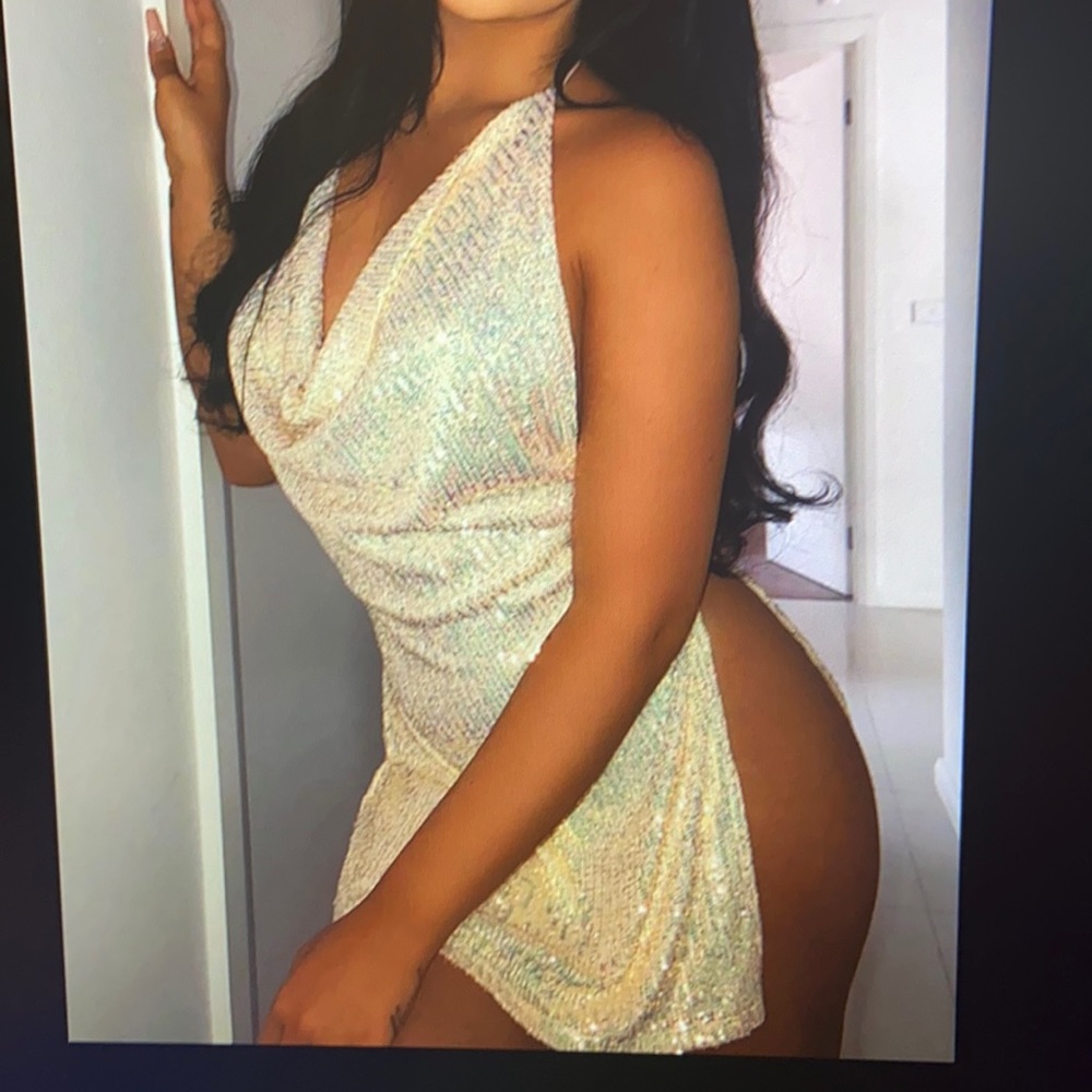 Feeling frisky mini dress (nude)